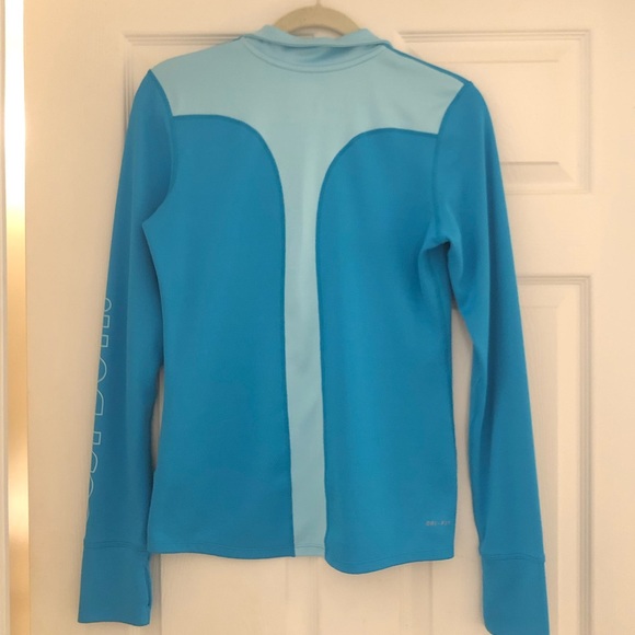 Nike Turquoise Dri-fit Quarter Zip - Picture 6 of 6